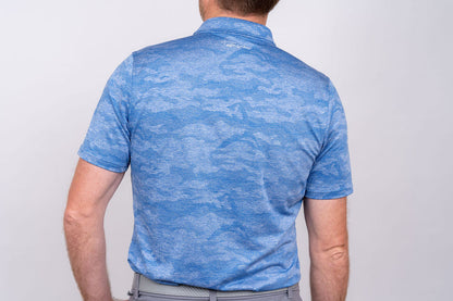 Ghost Camouflage - Blue Men's Golf Shirt Taylor Jordan Apparel 