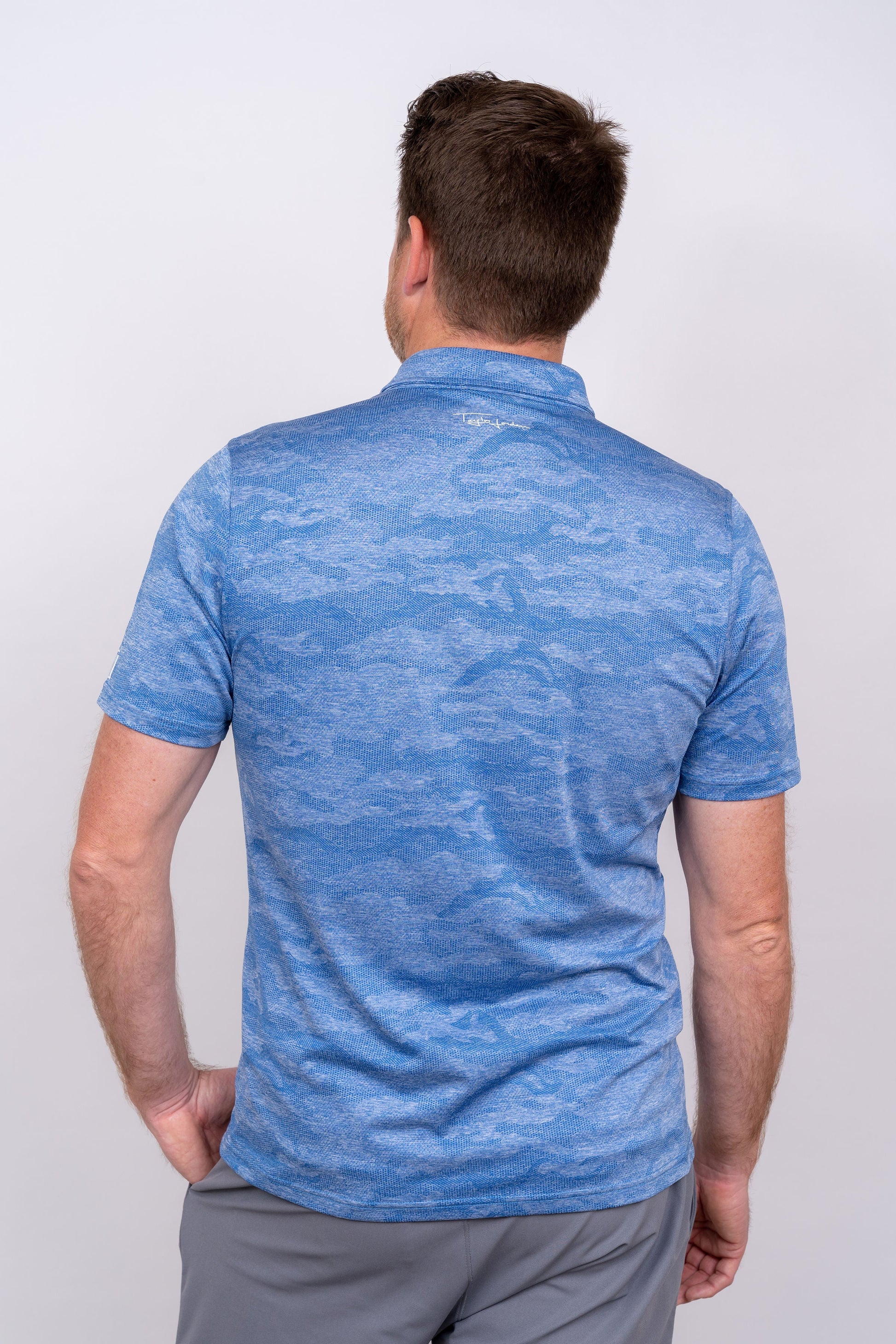 Ghost Camouflage - Royal Blue Men's Golf Shirt Taylor Jordan Apparel 