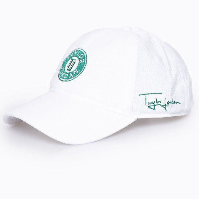 Jordan's Circle Hat - White/Green Hats Taylor Jordan Apparel 