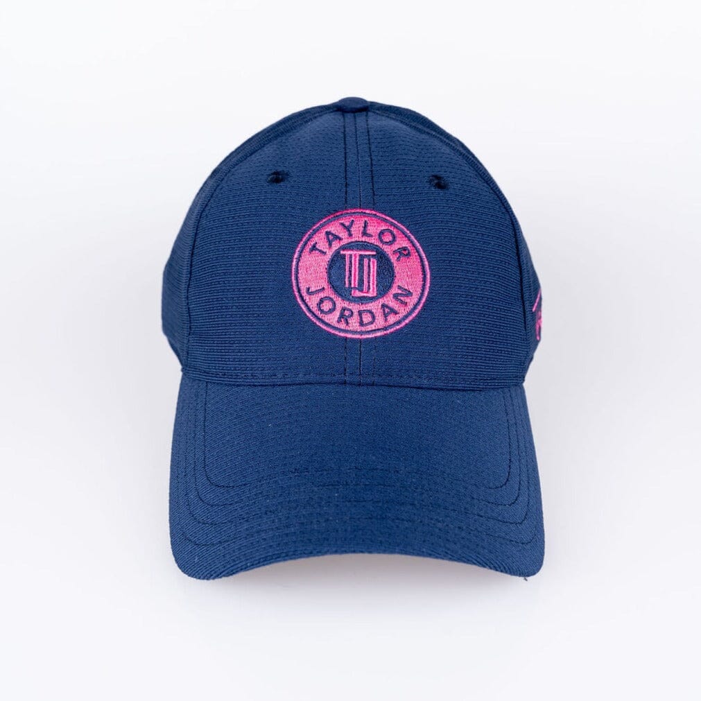 Jordan's Circle Velcro Hat - Navy Blue/Pink Hats Taylor Jordan Apparel 