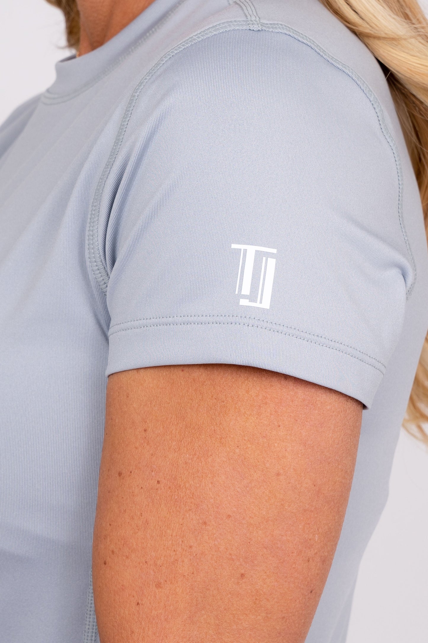 Jordan's Collarless Collection - Grey Women's Golf Shirt Taylor Jordan Apparel 