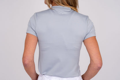 Jordan's Collarless Collection - Grey Women's Golf Shirt Taylor Jordan Apparel 