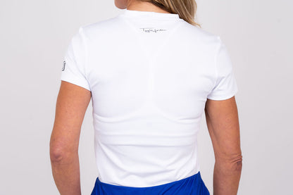 Jordan's Collarless Collection - White Women's Golf Shirt Taylor Jordan Apparel 