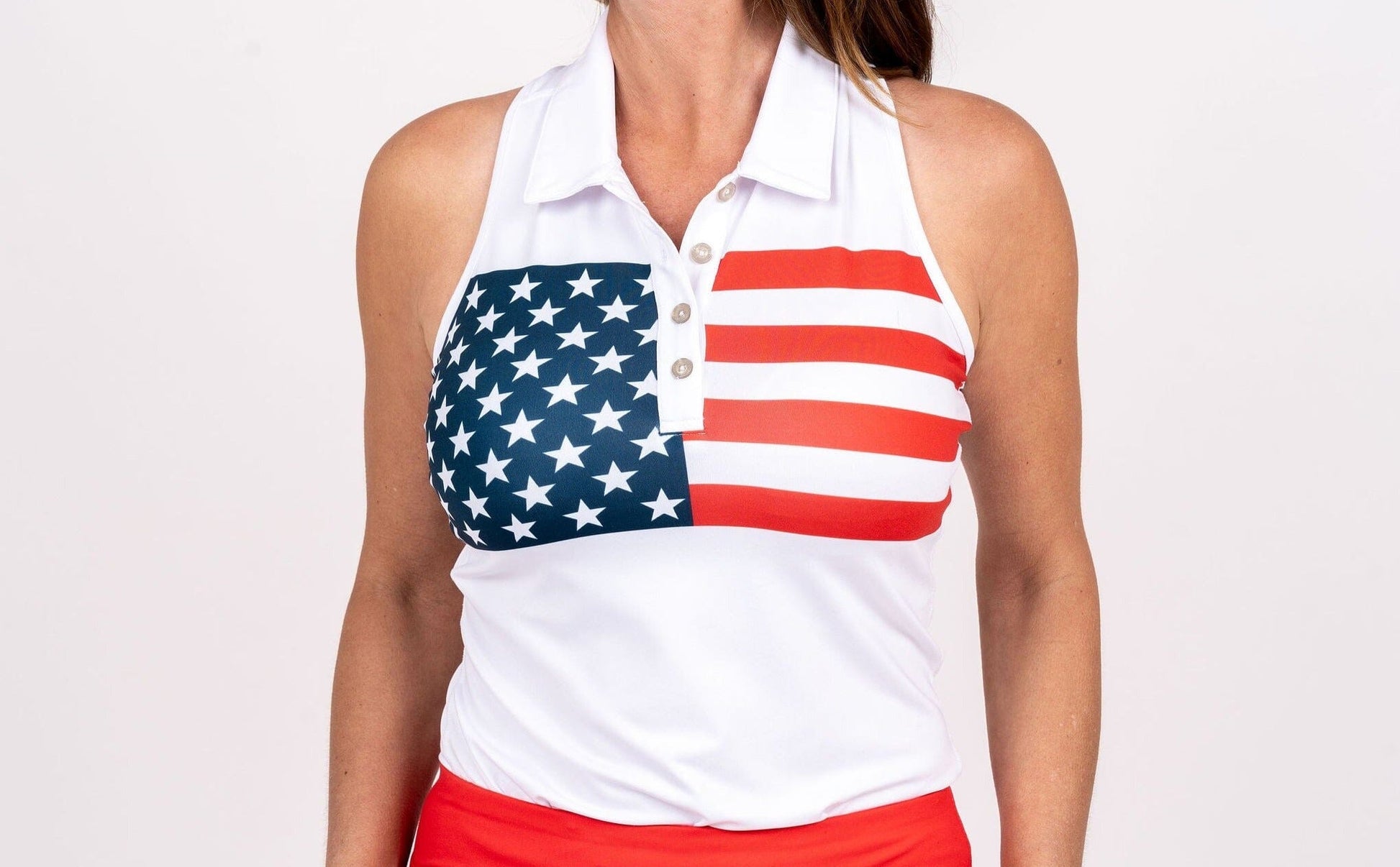 Racerback Golf Shirt - Flag Edition Women's Golf Shirt Taylor Jordan Apparel 