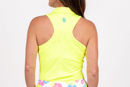 Racerback Golf Shirt - Neon Yellow Women's Golf Shirt Taylor Jordan Apparel 