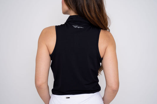 Sleeveless Golf Shirt - Black Women's Golf Shirt Taylor Jordan Apparel Black Medium 