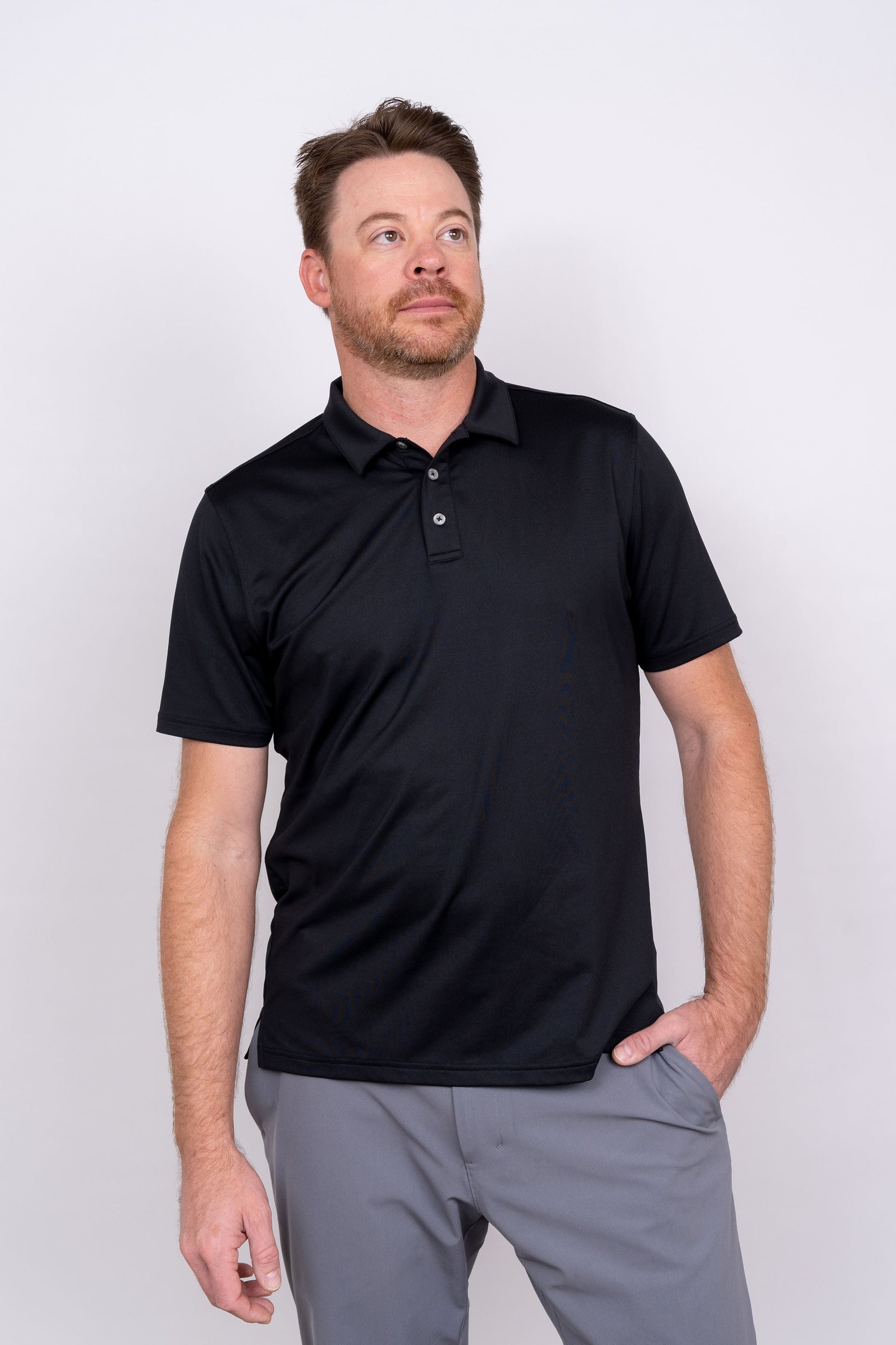 TJ Golf Shirt 2.0 - Black Men's Golf Shirt Taylor Jordan Apparel Small 
