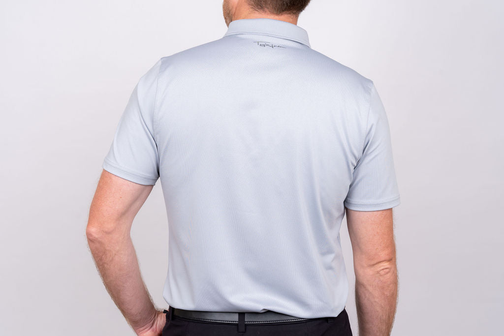 TJ Golf Shirt 2.0 - Grey Men's Golf Shirt Taylor Jordan Apparel 