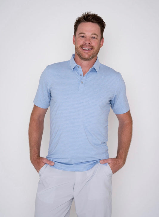 TJ Premier Golf Shirt - Carolina Blue Men's Golf Shirt Taylor Jordan Apparel 