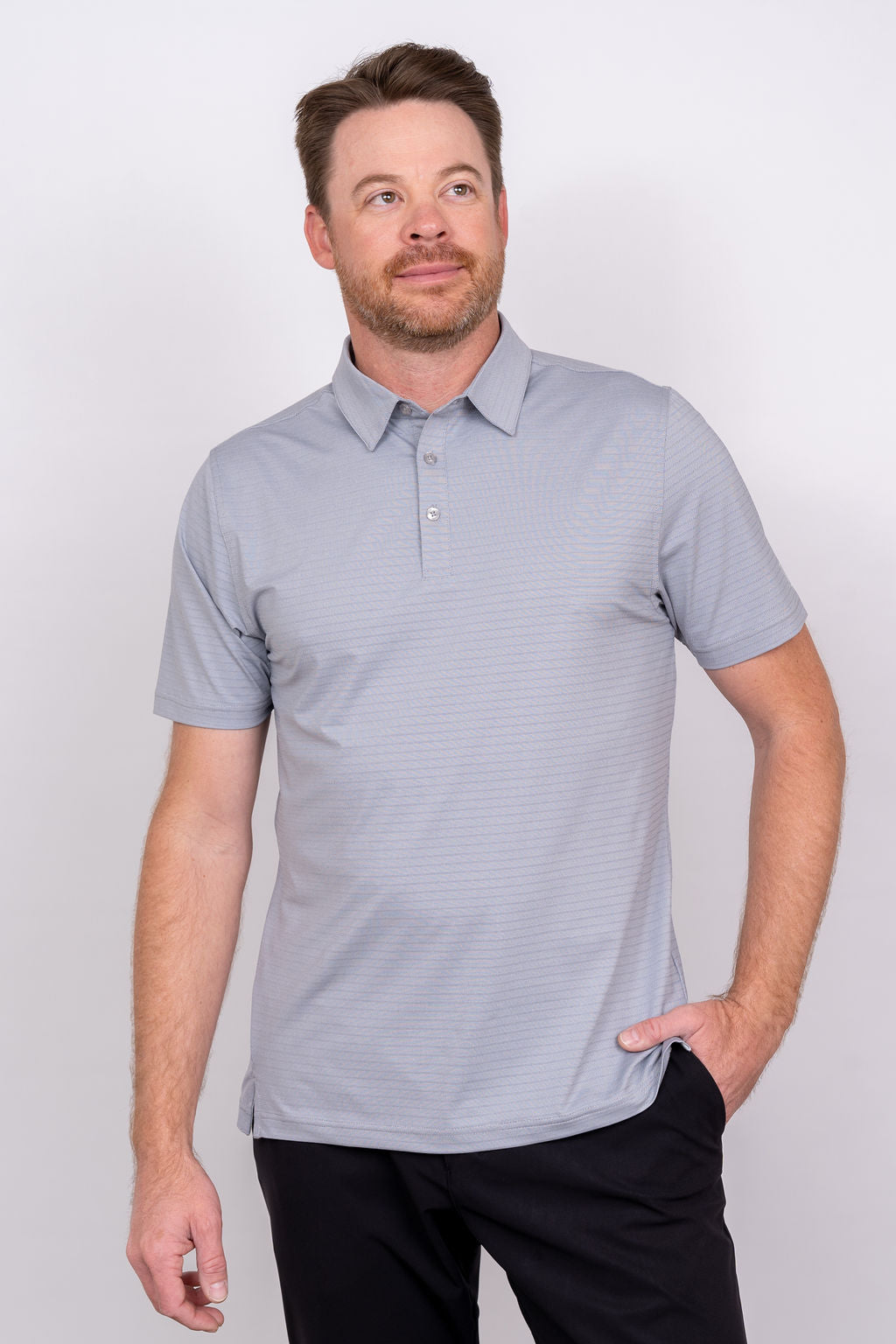 TJ Premier Golf Shirt - Grey Men's Golf Shirt Taylor Jordan Apparel 