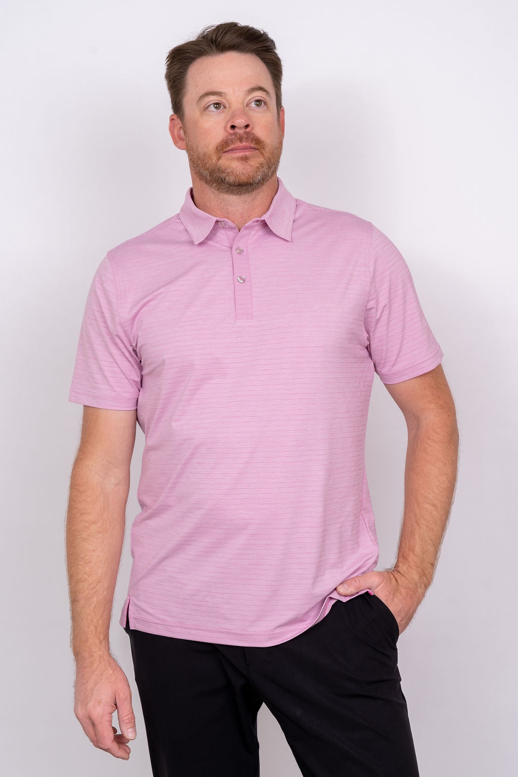 TJ Premier Golf Shirt - Pink Men's Golf Shirt Taylor Jordan Apparel 