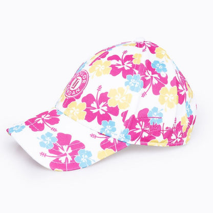 Women's Neon Hibiscus Snapback Hat - White/Multi Apparel & Accessories Taylor Jordan Apparel 